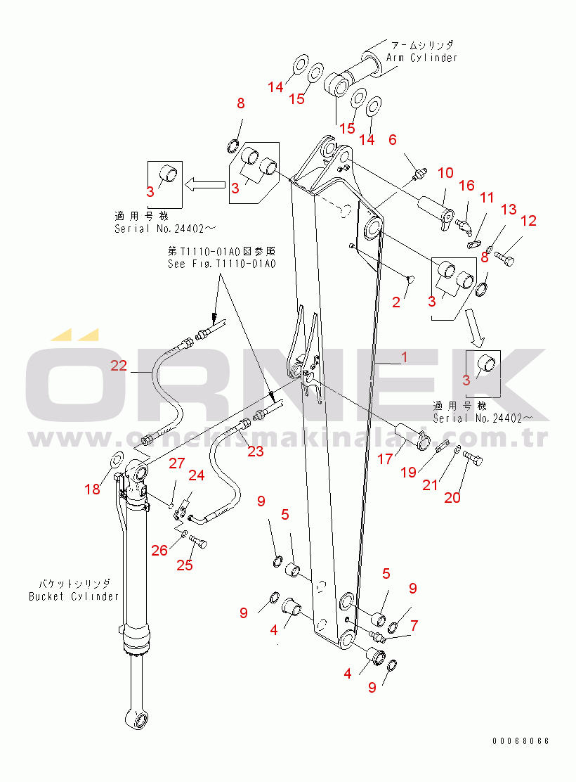 Komatsu PC138USLC-8 S/N 20001-24509 (For North America) LONG ARM(#20001-)