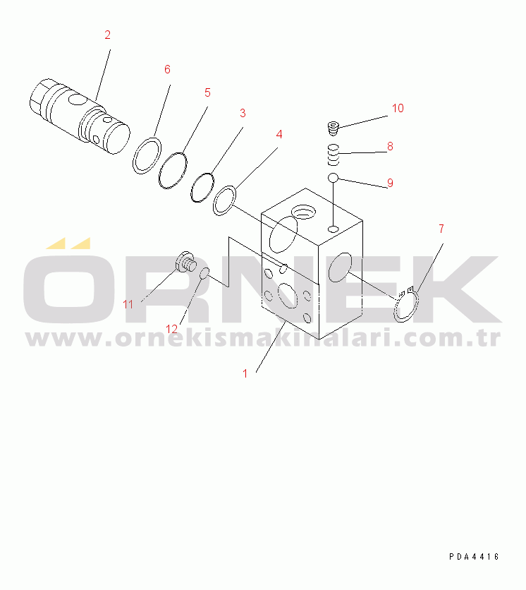Komatsu PC150-5 S/N 6001-UP CHANGE VALVE (1 OR 2 ACTUATER ATTACHMENT)