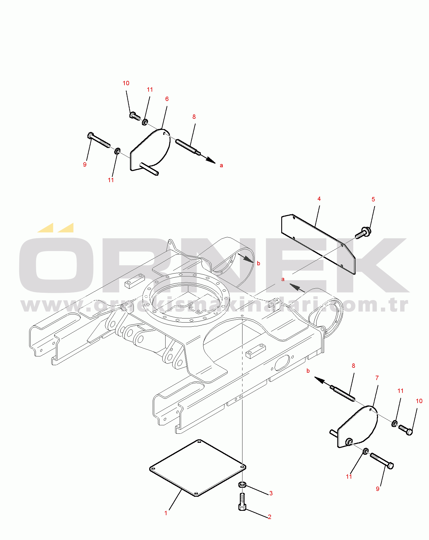 Komatsu PC15R-8 DELUXE S/N F22426-UP TRACK FRAME COVER