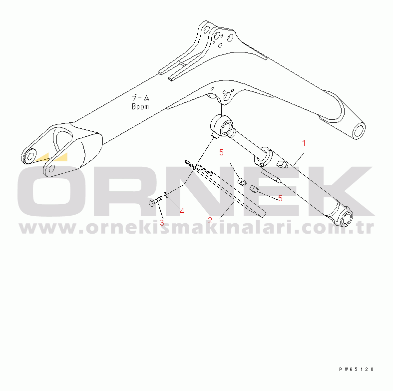 Komatsu PC15MRX-1 S/N 10001-UP BOOM CYLINDER (BOOM CYLINDER AND COVER)