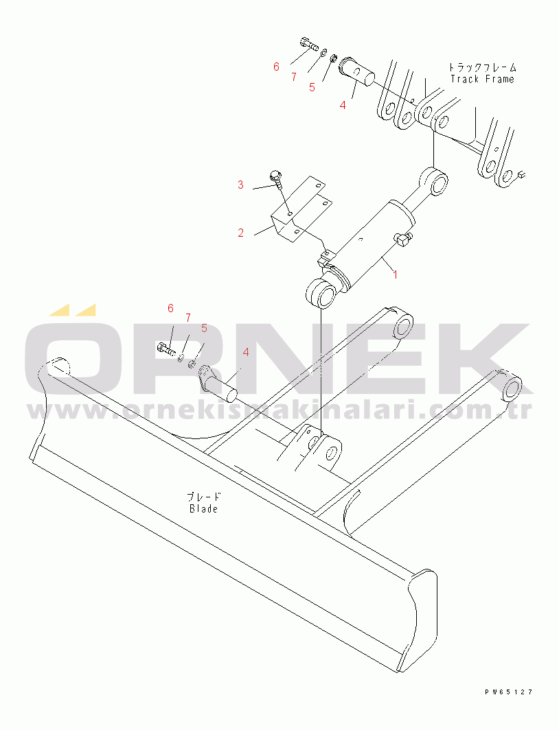 Komatsu PC15MRX-1 S/N 10001-UP BLADE CYLINDER
