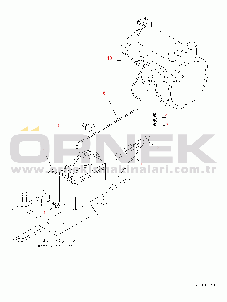 Komatsu PC15R-8 S/N 10001-UP BATTERY