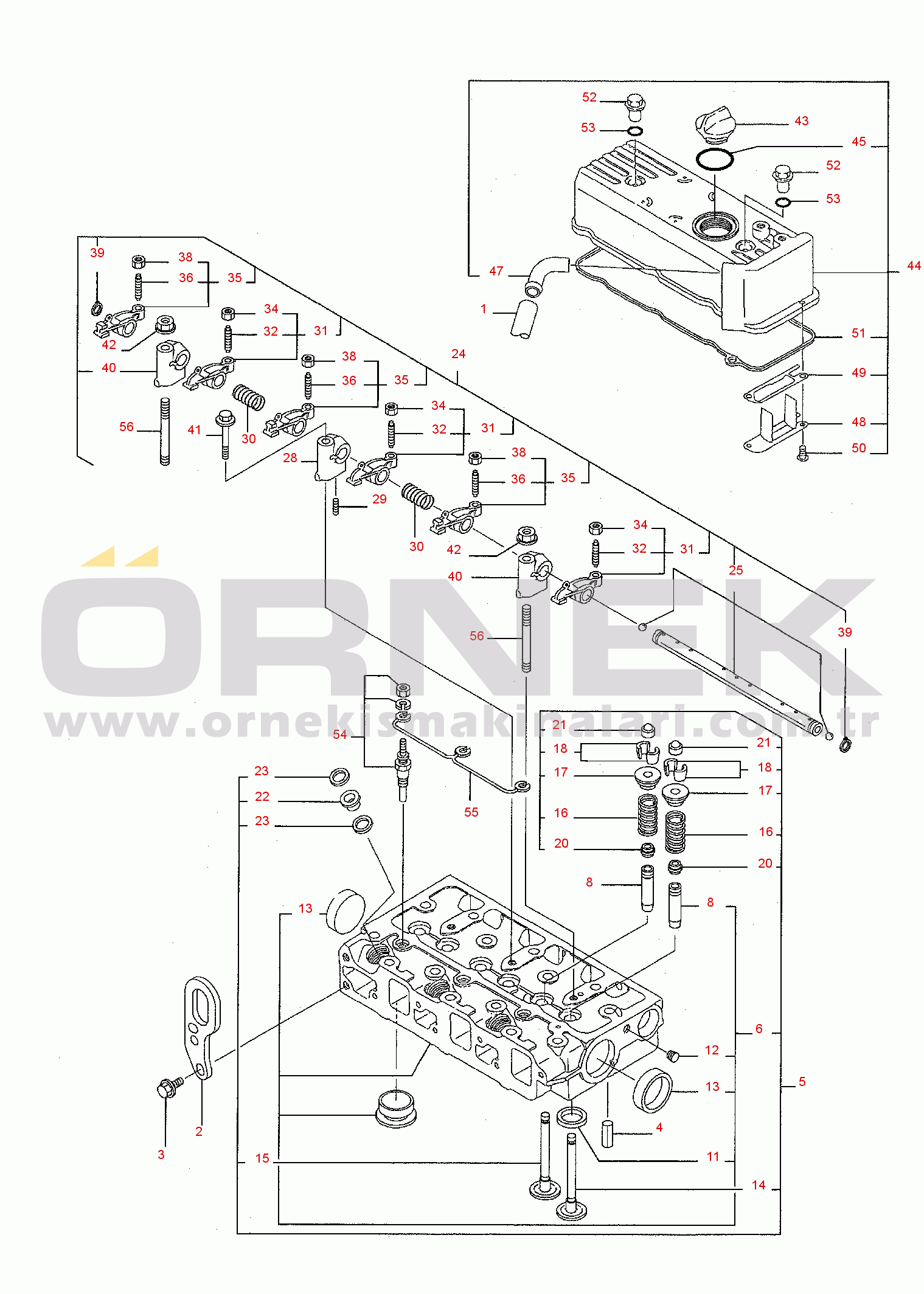Komatsu PC15R-8 S/N F20001-UP CYLINDER HEAD