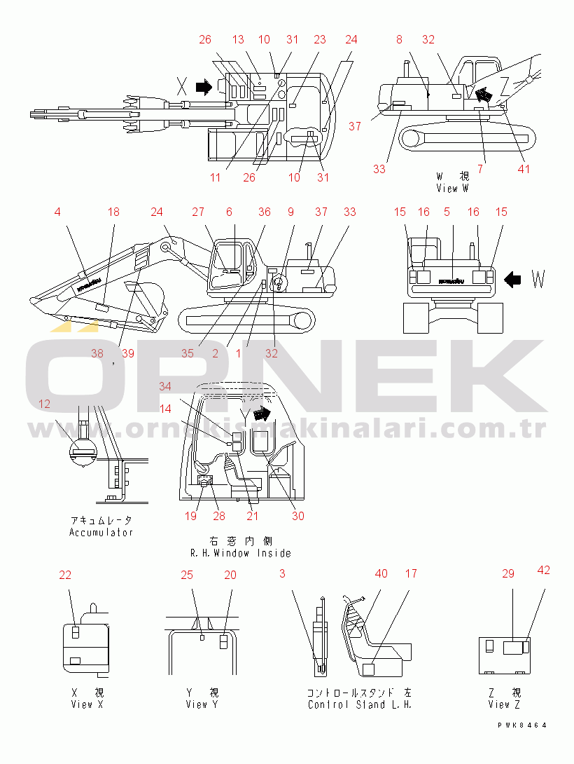 Komatsu PC160-6K S/N K30001-UP DECAL AND PLATE (ENGLISH)(#K32001-)