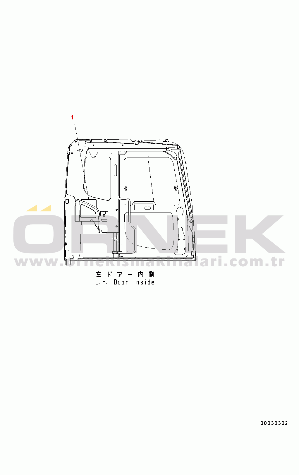 Komatsu PC160LC-8 S/N B30001-UP Lubrication Chart, 100 Hours Greasing Type