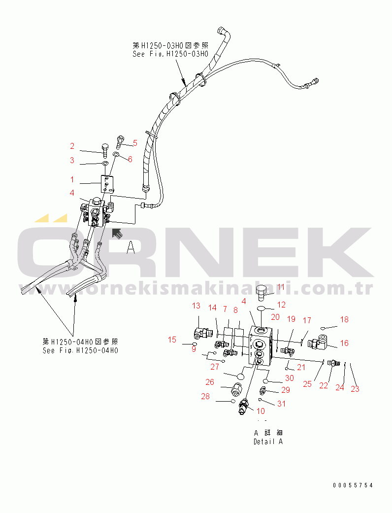 Komatsu PC160LC-7E0 S/N 20001-UP (Katman 3) BURST VALVE LINE (BLOCK)