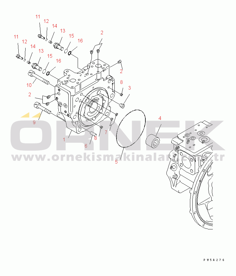 Komatsu PC160LC-7E0 S/N 20001-UP (TIER 3) MAIN PUMP (2/9)