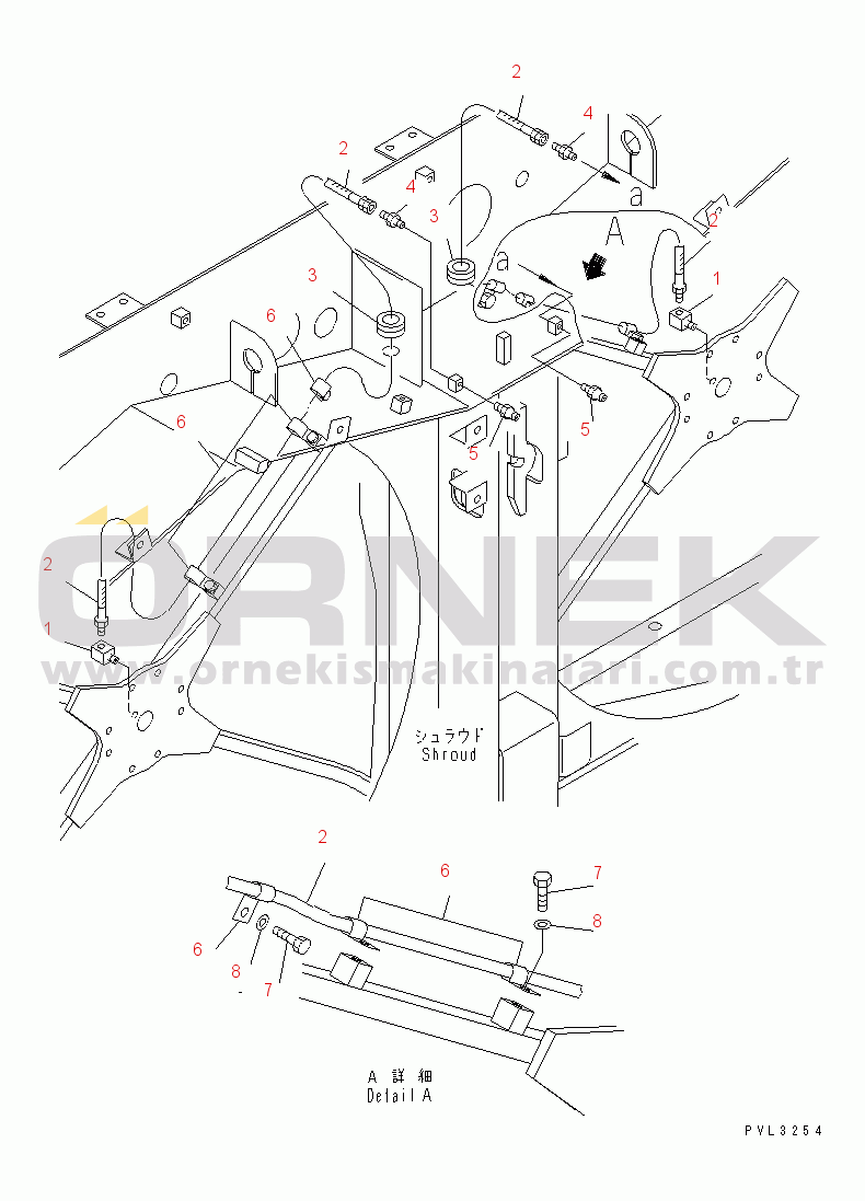 Komatsu PC1800-6 S/N 10001-UP COOLING (FAN PULLY LUBRICATION)(#10001-10001)