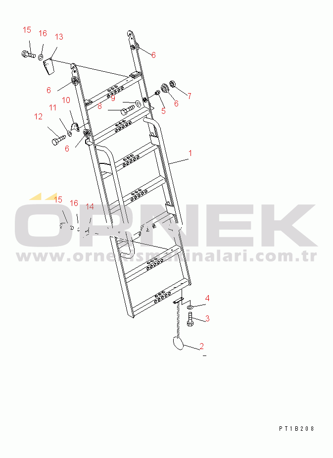 Komatsu PC1800-6 S/N 10001-UP LEFT SIDE COVER (LADDER) (SLIDE)(#10002-10999)