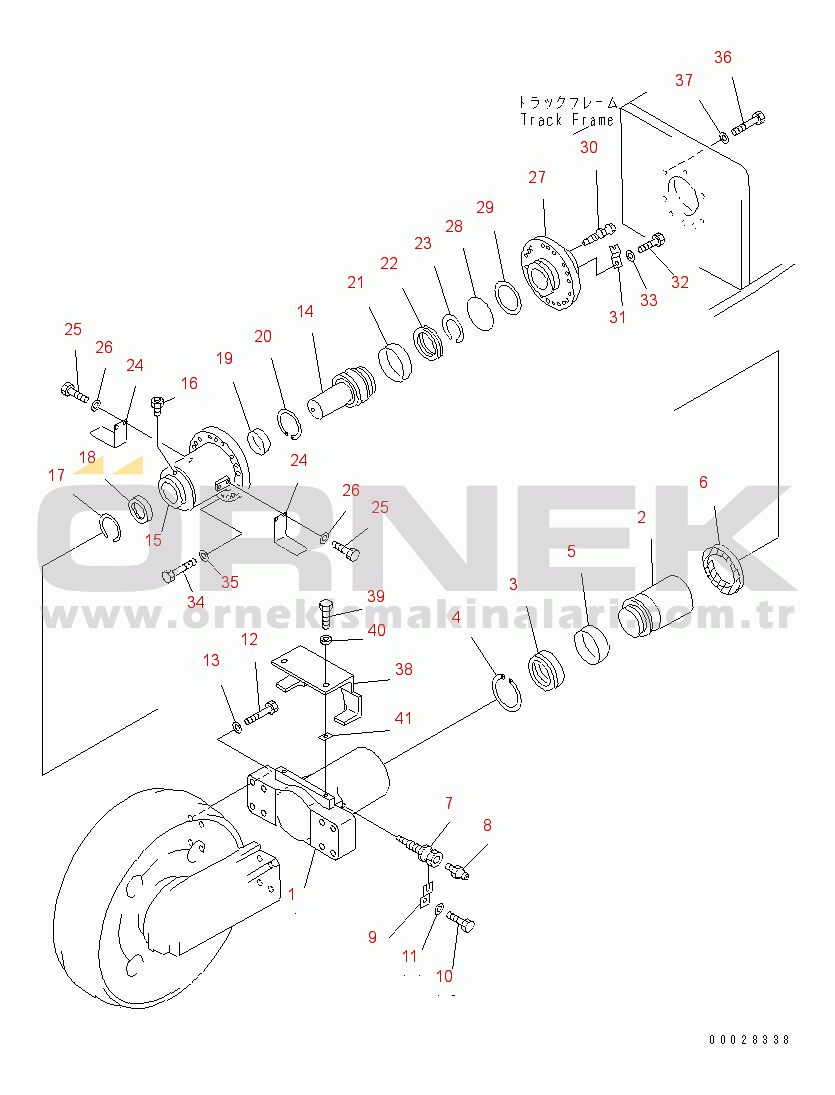Komatsu PC1800-6 S/N 10001-UP (Extreme Cold Terrain) IDLER CUSHION (L.H.)(#11002-)