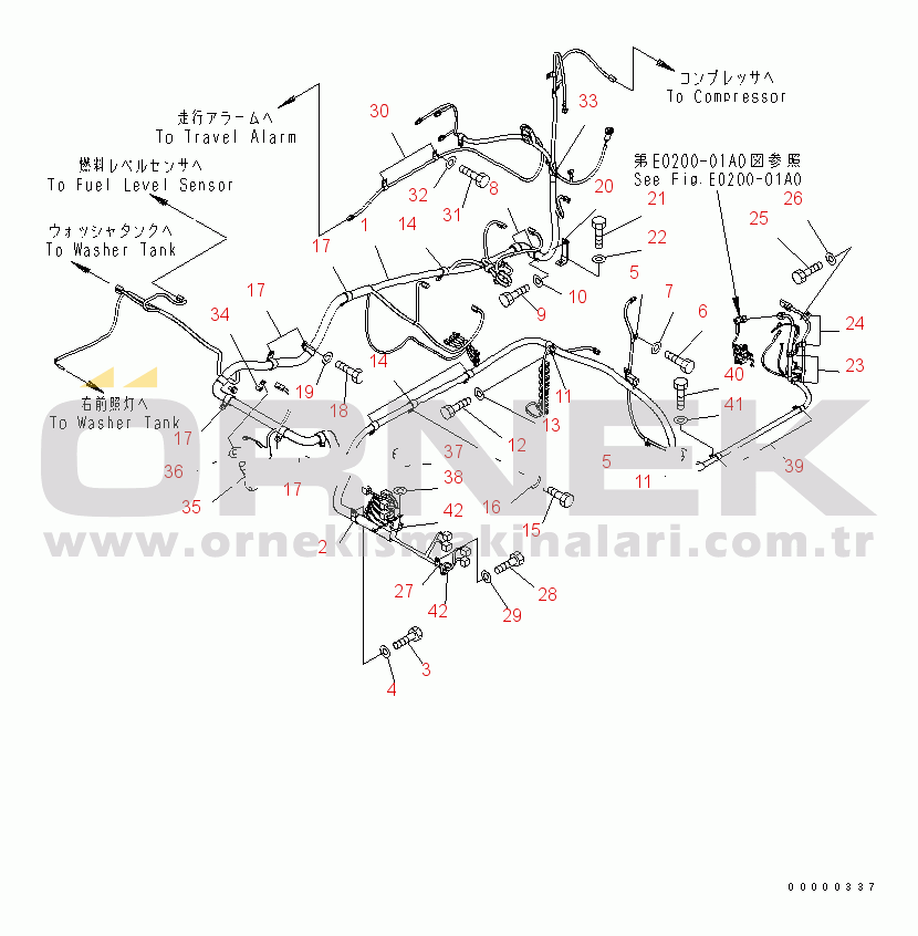 Komatsu PC180NLC-7K S/N K40001-UP WIRING (MAIN HARNESS) (HARNESS)