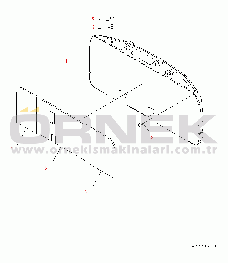 Komatsu PC180NLC-7K S/N K40001-UP COUNTER WEIGHT ISO
