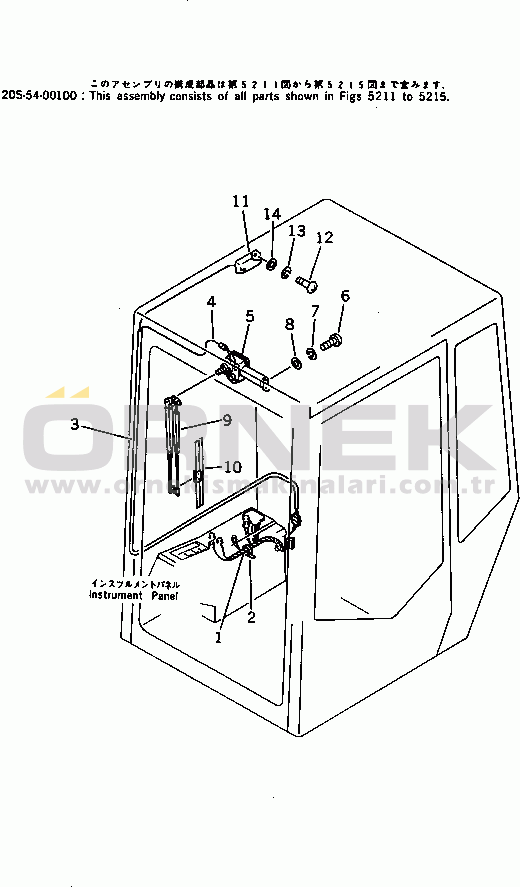 Komatsu PC20-6 S/N 24001-UP ELECTRICAL SYSTEM (FOR CAB)(#24001-29360)