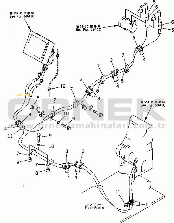 Komatsu PC200-5T S/N 58019-UP (Mighty Spec.) CAR COOLER PIPING (2/2)