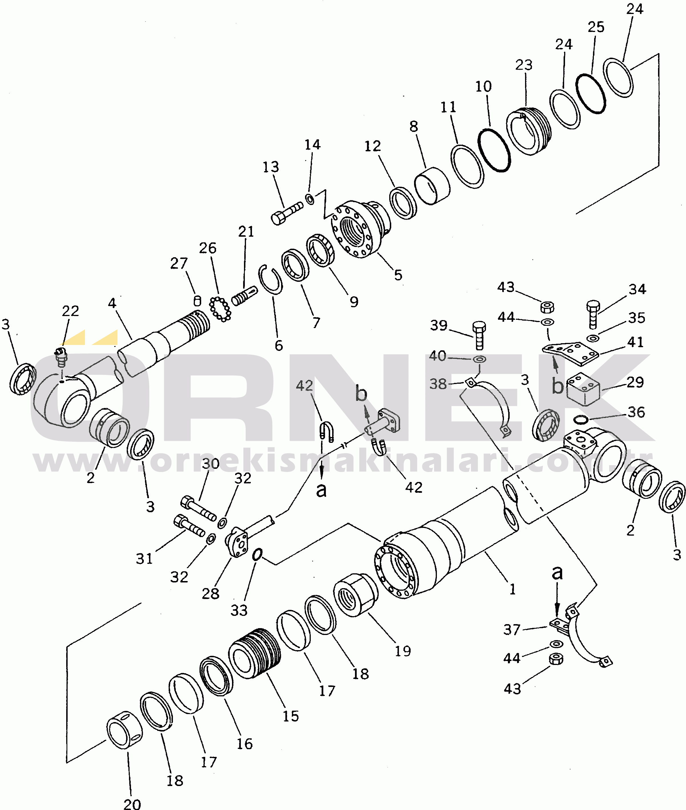 Komatsu PC200-5T S/N 58019-UP (Mighty Spec.) ARM CYLINDER