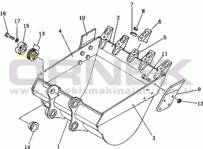Komatsu PC200-3 S/N 20001-UP BUCKET¤ 0.7M3¤ WIDTH 1045MM(#20001-22111)