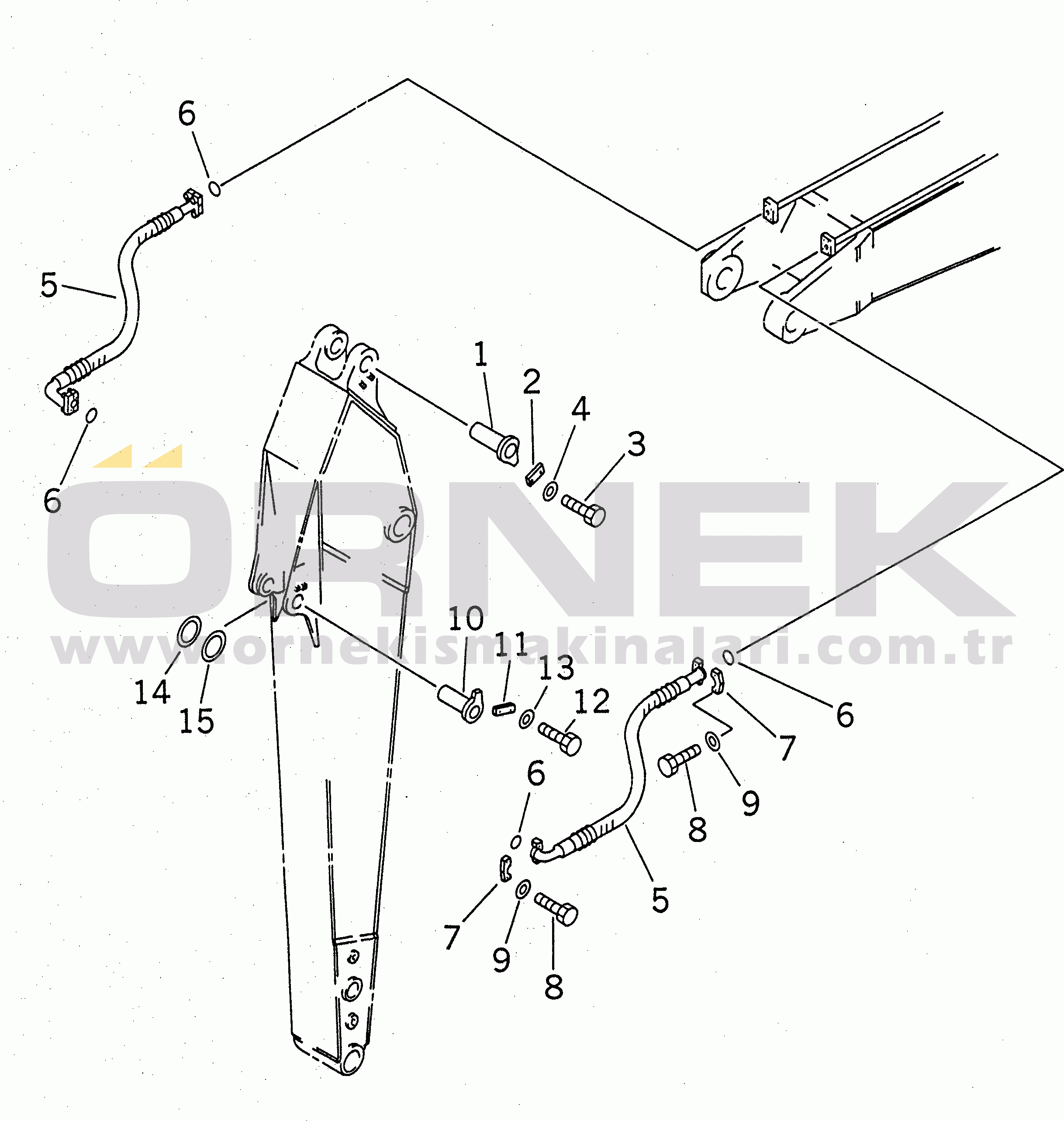 Komatsu PC200-6Z S/N 80001-UP (Custom Stan.) ARM LESS PARTS