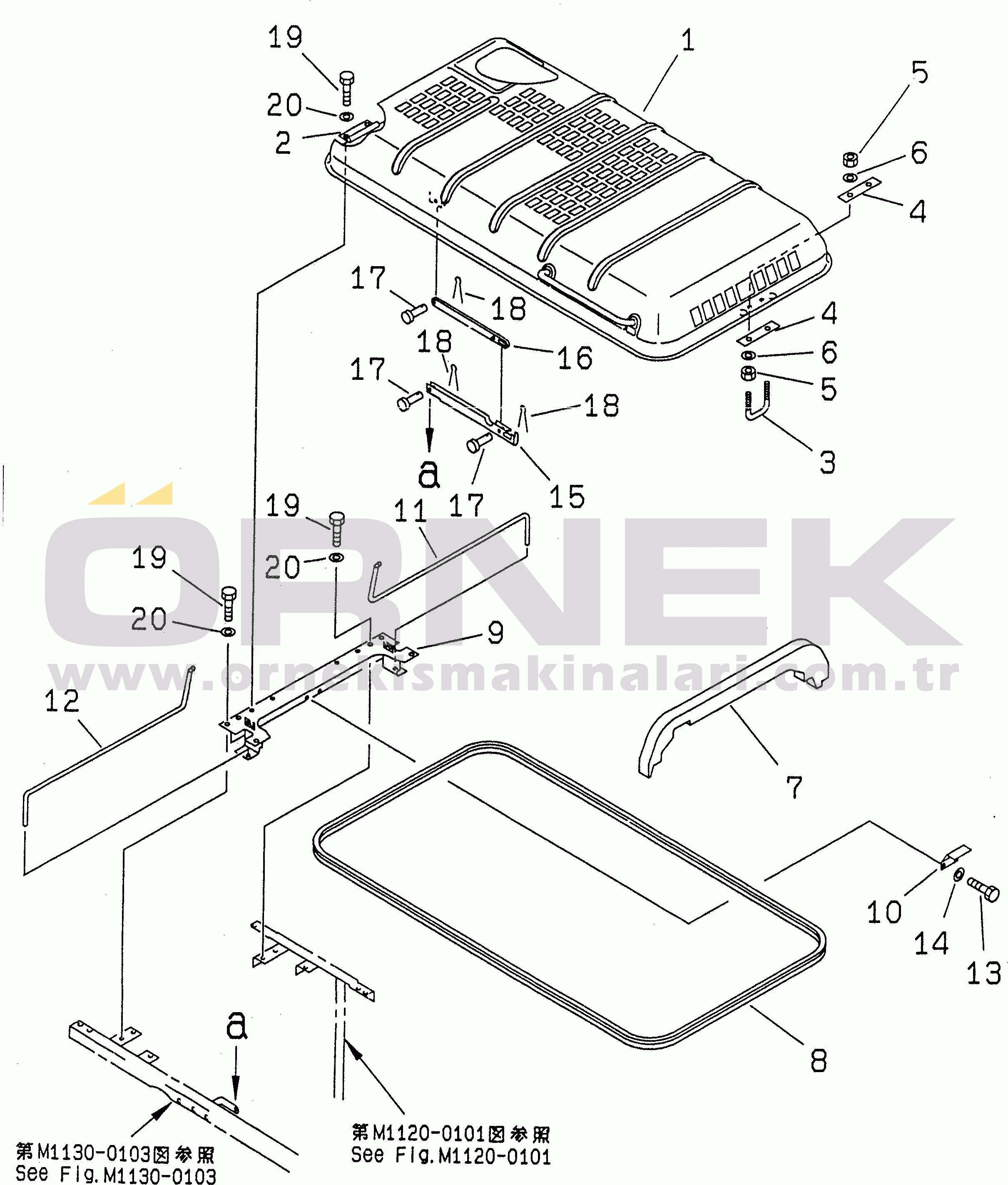 Komatsu PC200-6 S/N 80001-UP (Overseas Version) HOOD(#80001-94998)