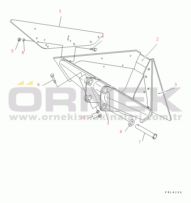 Komatsu PC200-7 S/N 200001-UP (Yurtdışı Versiyonu) TRAPEZOIDAL BUCKET