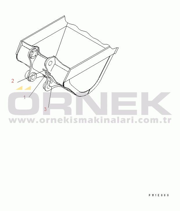Komatsu PC200-7 S/N 200001-UP (Yurtdışı Versiyonu) HOOK (FOR BUCKET)