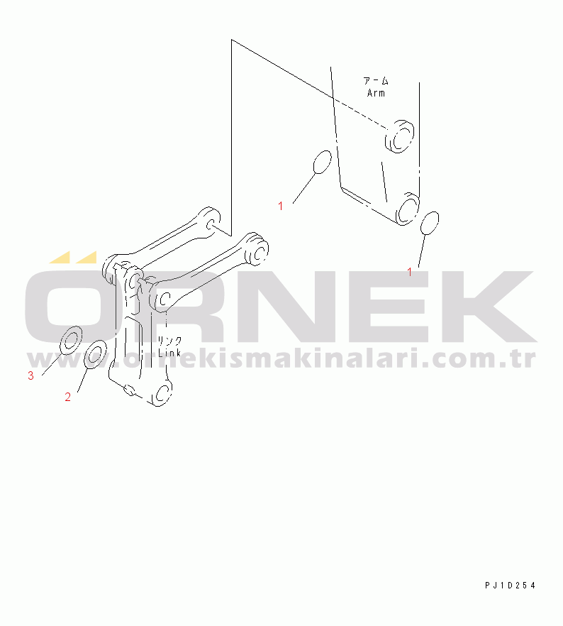 Komatsu PC200-7 S/N 200001-UP (Yurtdışı Versiyonu) O-RING AND SPACER