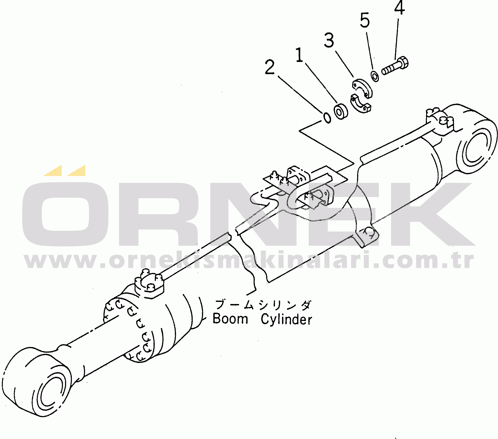 Komatsu PC200-6Z S/N 80001-UP BOOM CYLINDER (BLIND PARTS) (FOR COMPONENT)