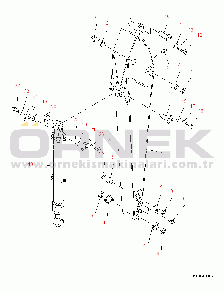 Komatsu PC200-6Z S/N 80001-UP ARM (2.9M) (FOR COMPONENT)