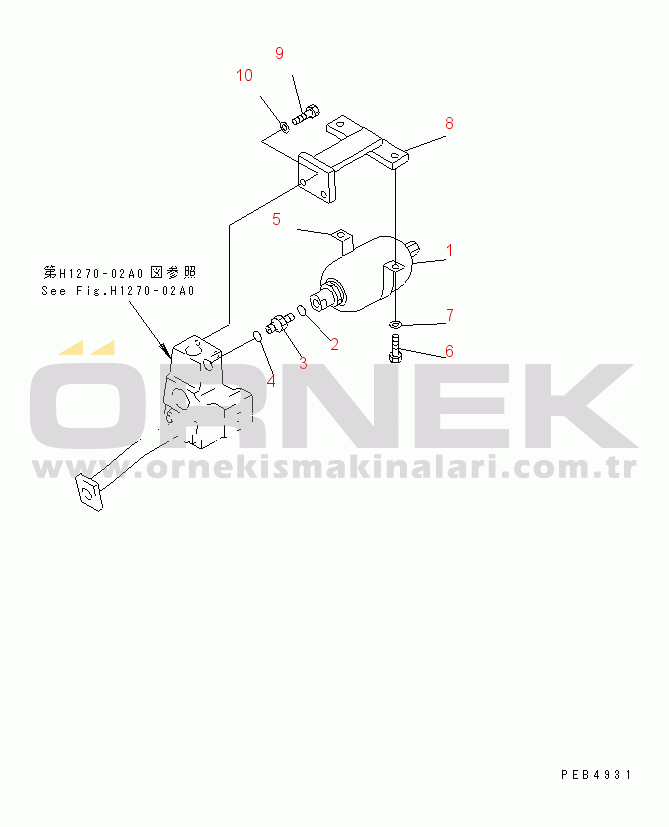 Komatsu PC200-6Z S/N 80001-UP BREAKER ADAPTER (FOR ATLAS)