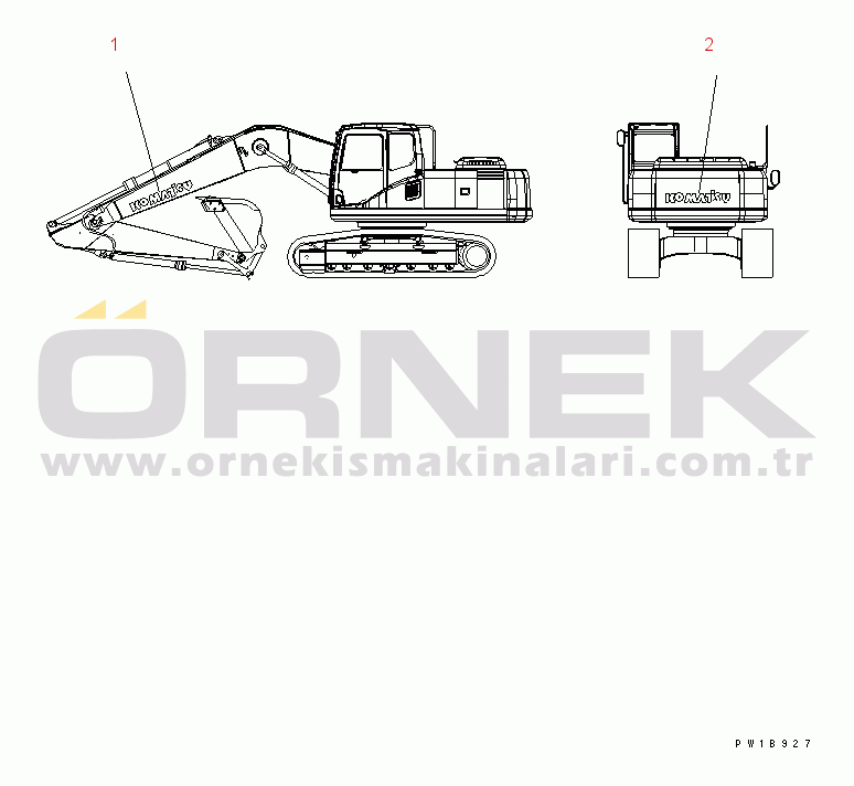 Komatsu PC200-7-AP S/N 200001-UP LOGO (KOMATSU) (SMALL) (GENERAL)
