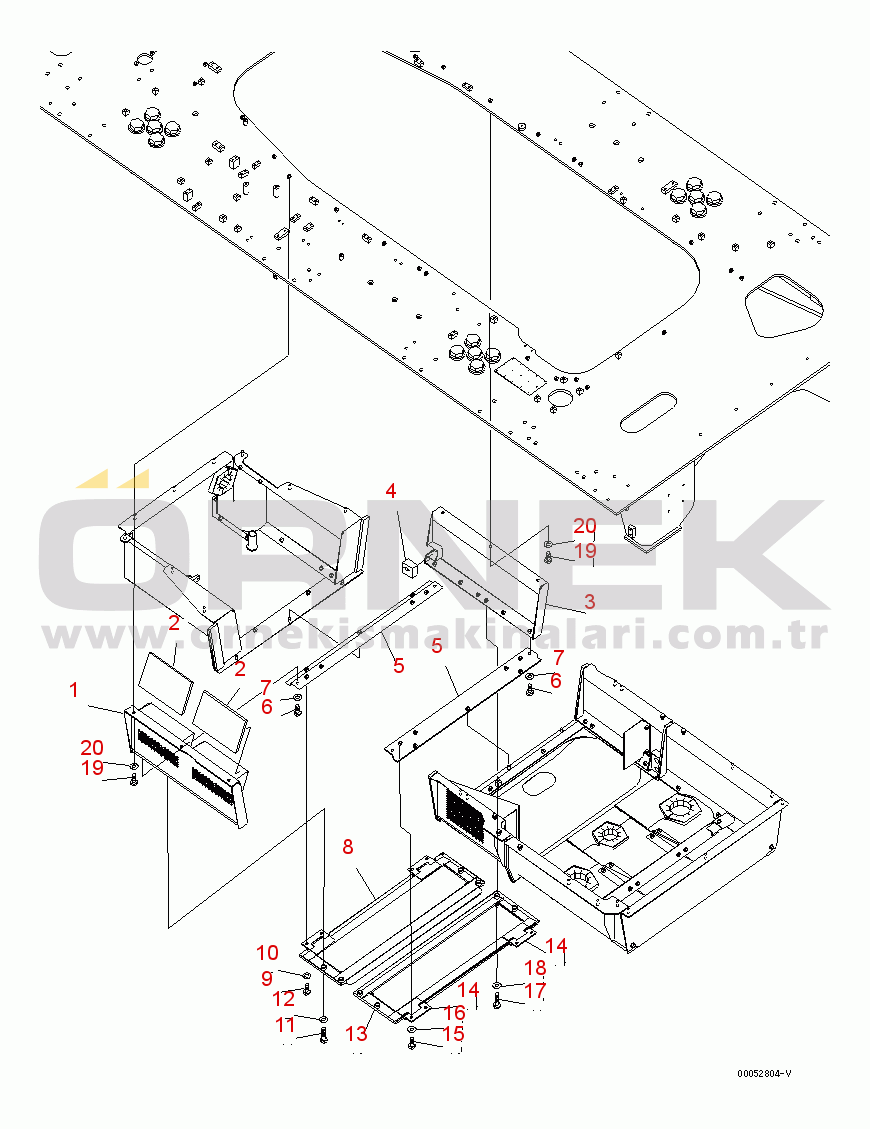 Komatsu PC2000-8 S/N 20001-20195 (Katman 2) UNDER COVER (DOOR SECTION )(#20001-)