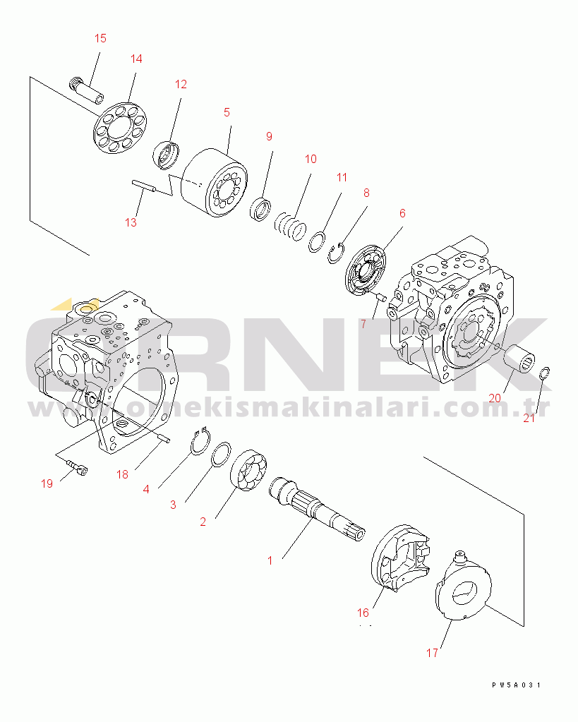 Komatsu PC2000-8 S/N 20001-20195 (Katman 2) FAN PUMP (7/12)(#20001-)