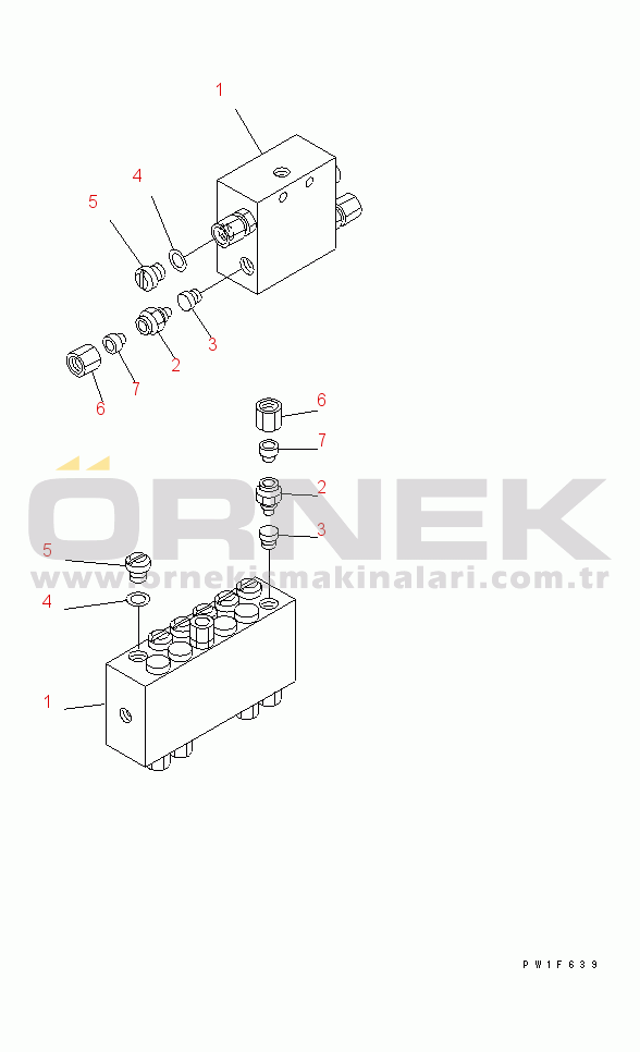 Komatsu PC2000-8 S/N 20001-20195 (Katman 2) DISTRIBUTOR VALVE (R.H.)(#20001-)