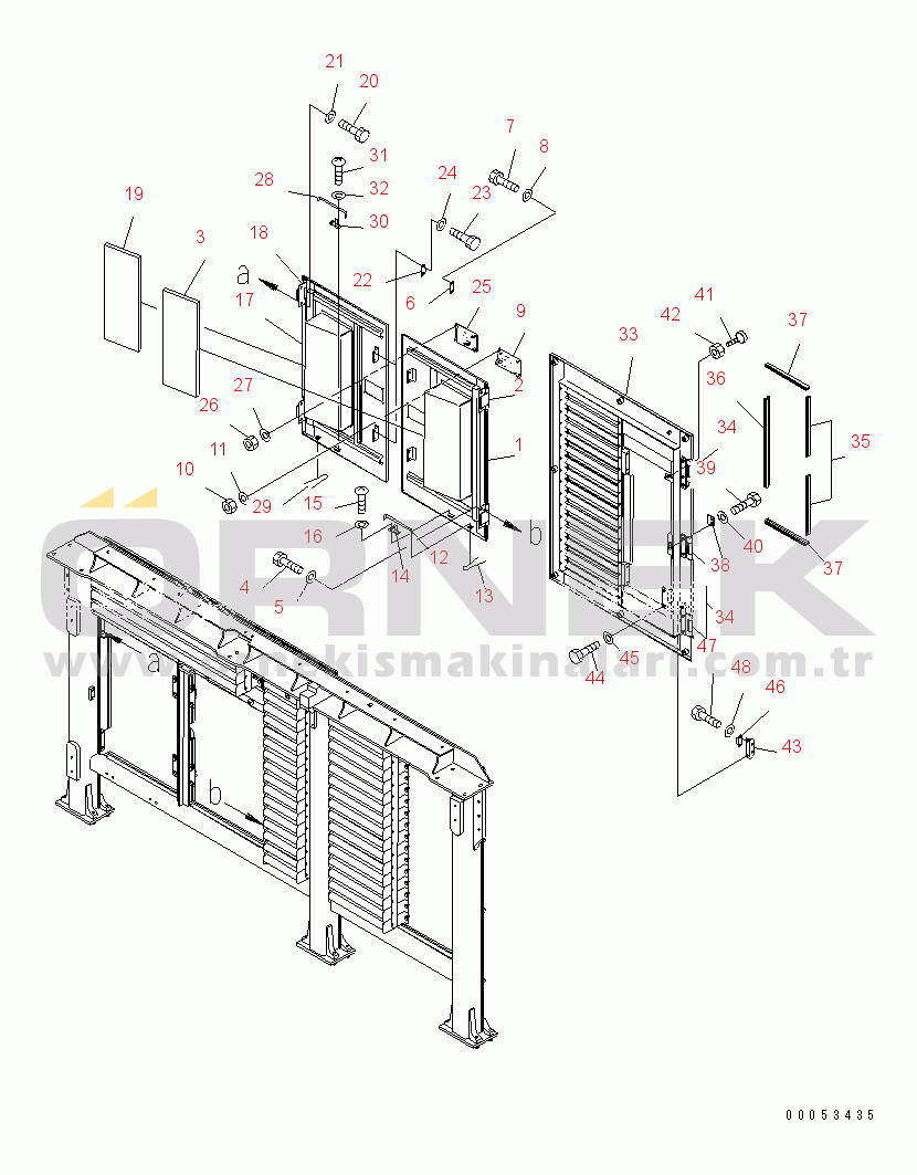 Komatsu PC2000-8 S/N 20001-20195 (-40C Derece) HOOD (COVER REAR) (2/3)(#20001-)
