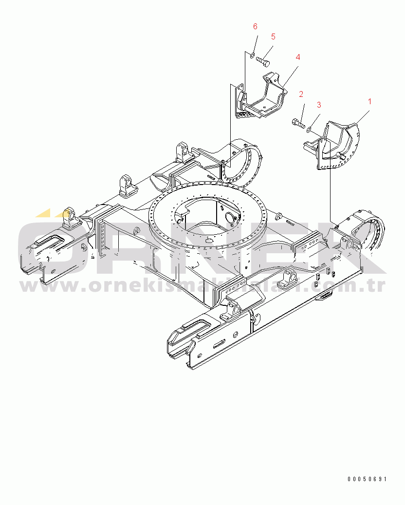 Komatsu PC2000-8 S/N 20001-20195 (-40C DEGREE) TRAVEL MOTOR GUARD(#20001-)