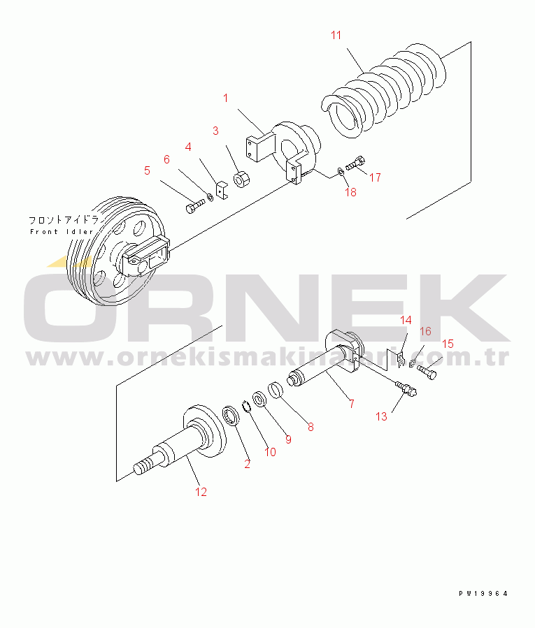 Komatsu PC200LC-7B S/N C50001-UP IDLER CUSHION