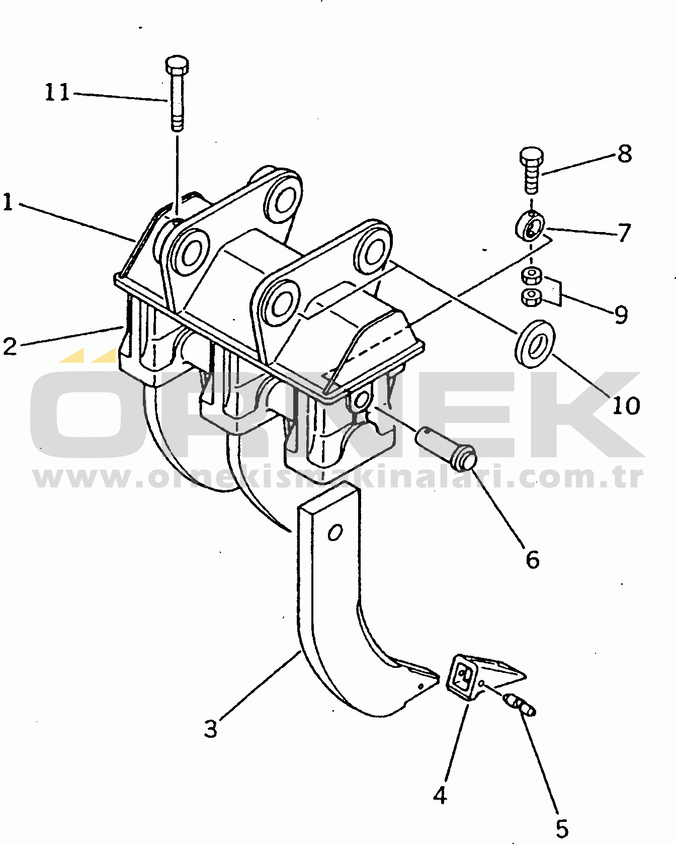 Komatsu PC200CA-6 S/N T10001-UP (Tayland Yapımı (KBC)) THREE SHANK RIPPER(#C10001-)