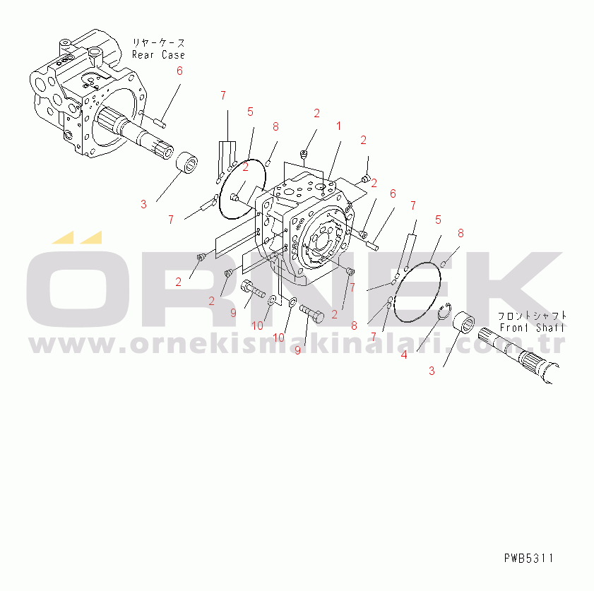 Komatsu PC200CA-6 S/N T10001-UP (Made in Thailand (KBC)) MAIN PUMP (2/10)(#C10001-)