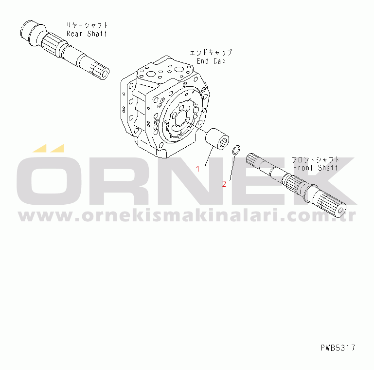 Komatsu PC200CA-6 S/N T10001-UP (Made in Thailand (KBC)) MAIN PUMP (8/10)(#C10001-)