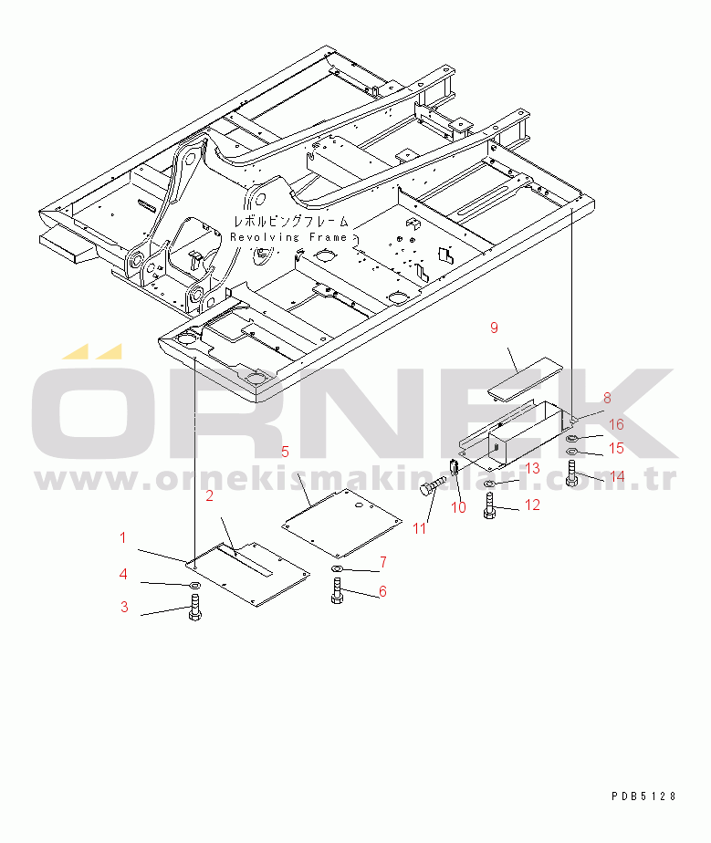 Komatsu PC200CA-6 S/N T10001-UP (For Canada / Made in Thailand (KBC)) UNDER COVER (REVOLVING FRAME) (LEFT SIDE COVER AND TOOL BOX)(#C10001-)