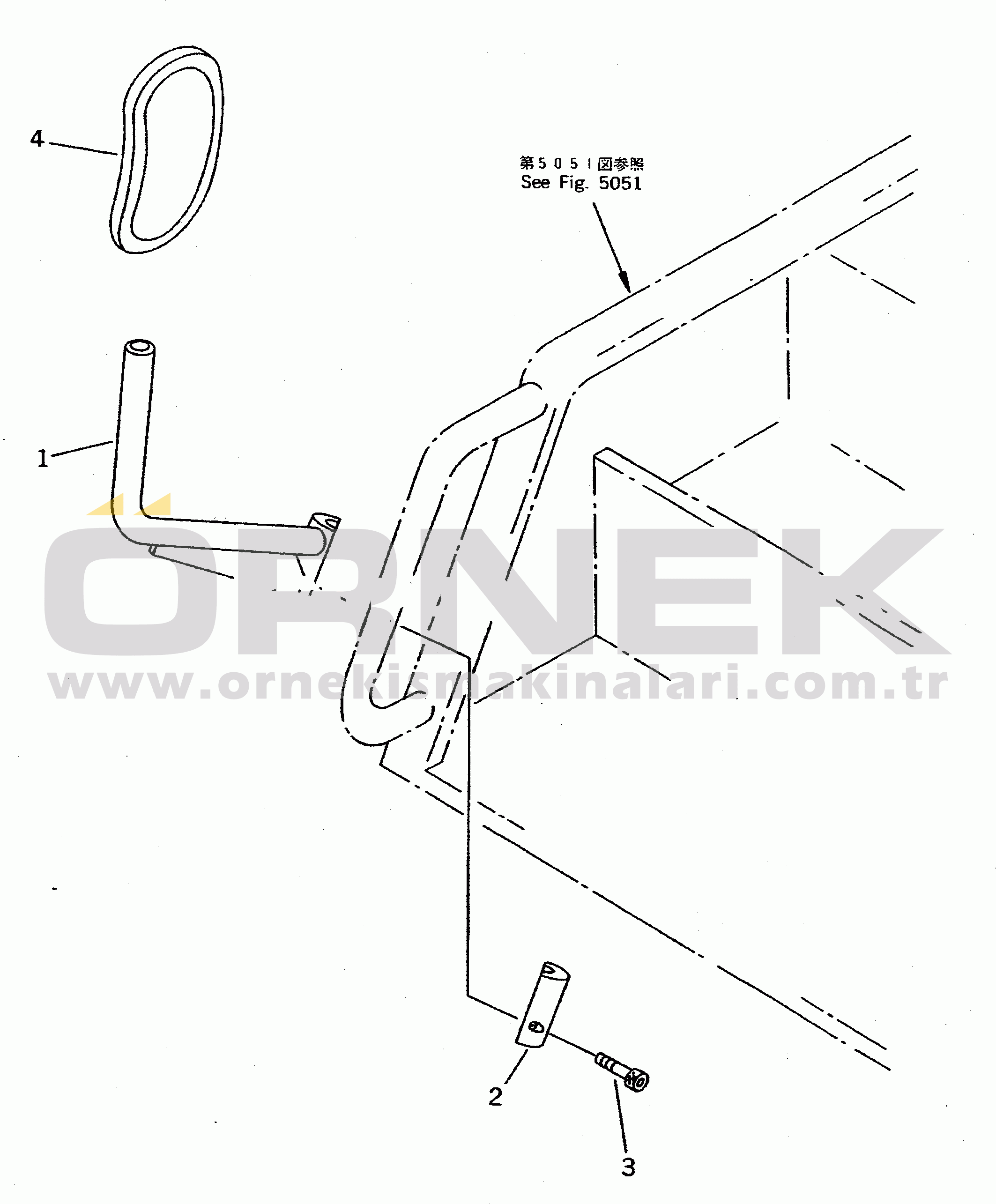 Komatsu PC200LC-5X S/N 45001-UP REAR VIEW MIRROR¤ R.H.