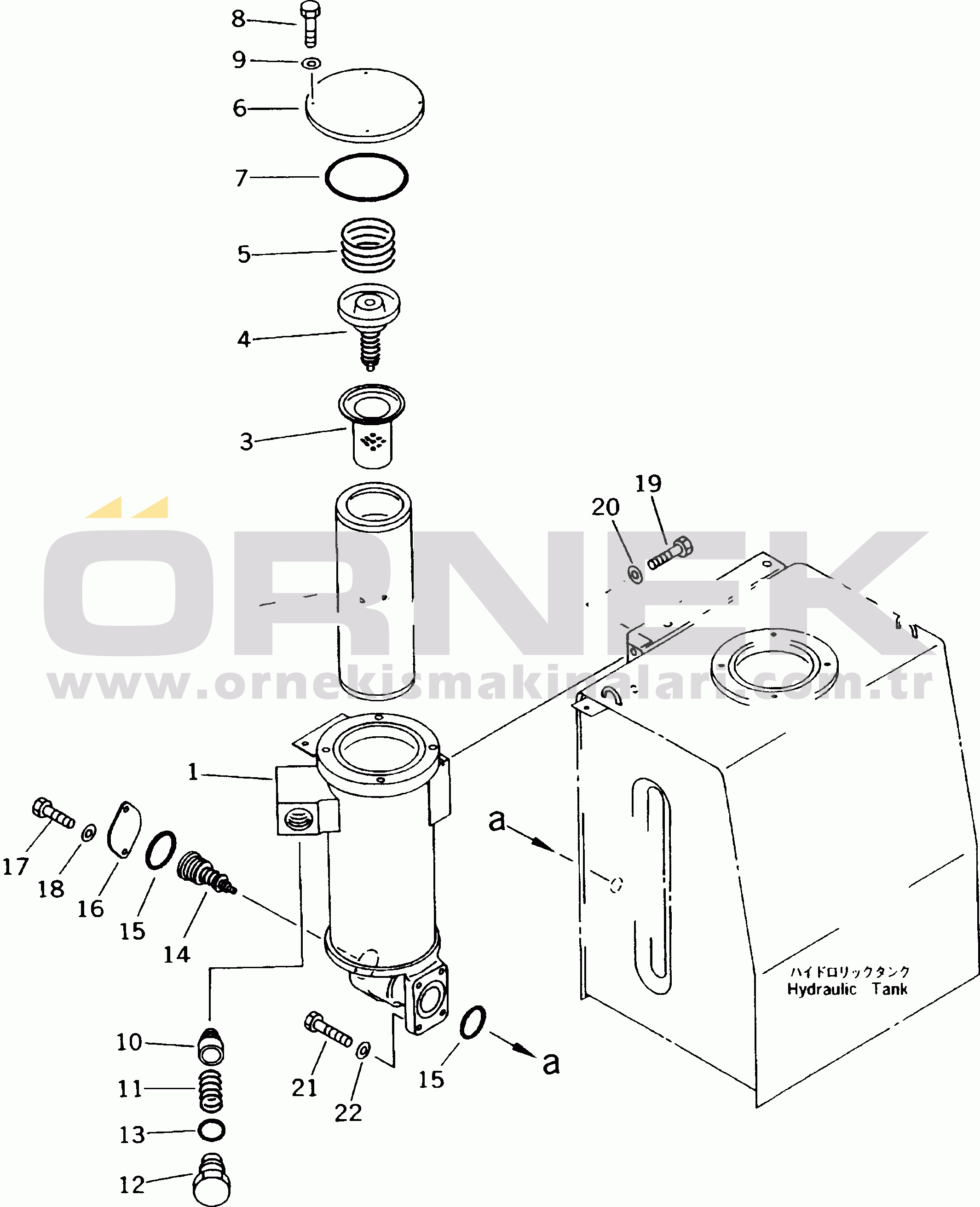Komatsu PC200LC-5X S/N 45001-UP MAIN FILTER