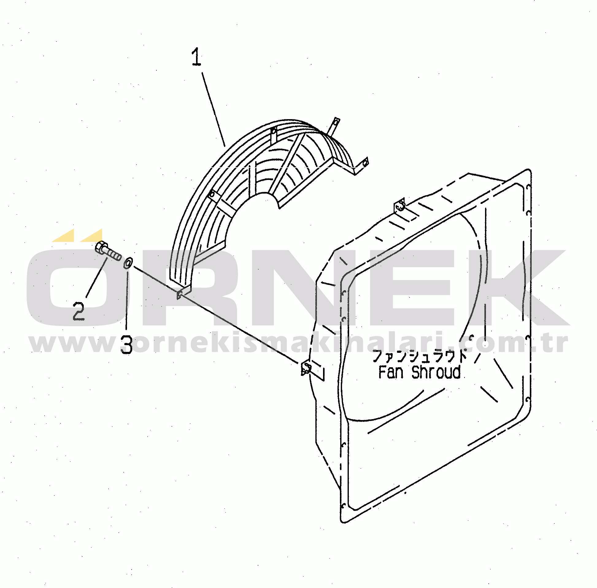 Komatsu PC200LC-6 S/N 80001-UP COOLING (FAN GUARD)(#80001-90129)