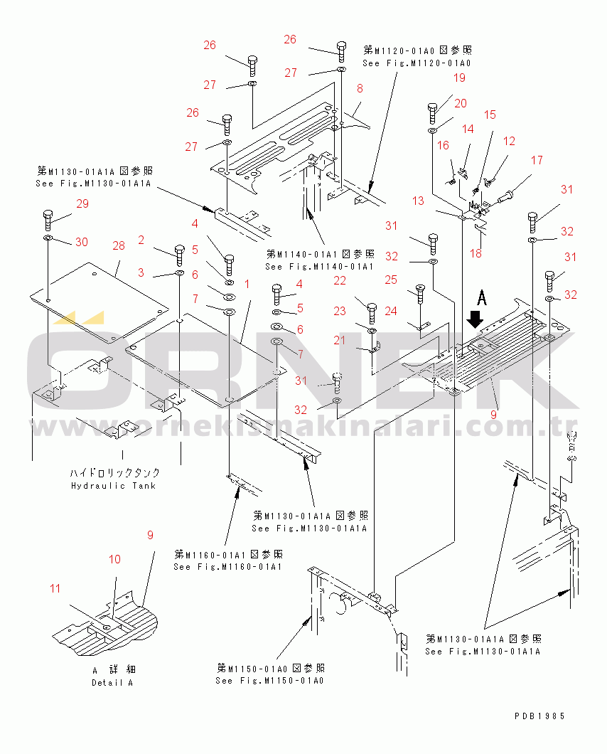 Komatsu PC200LC-6 S/N 80001-UP COVER (MACHINE CAB) (UPPER)(#86930-94998)