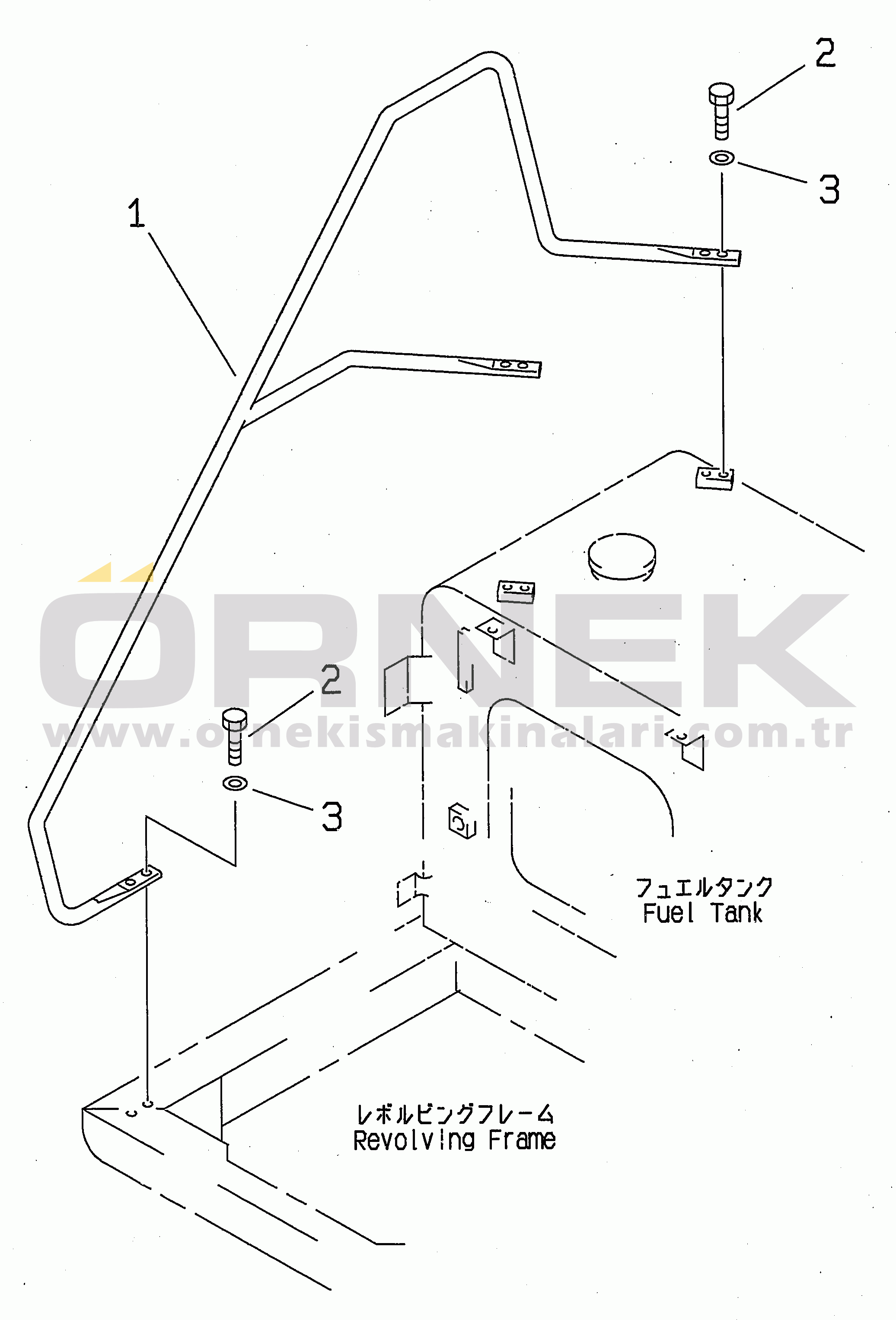 Komatsu PC200LC-6 S/N 80001-UP HANDRAIL