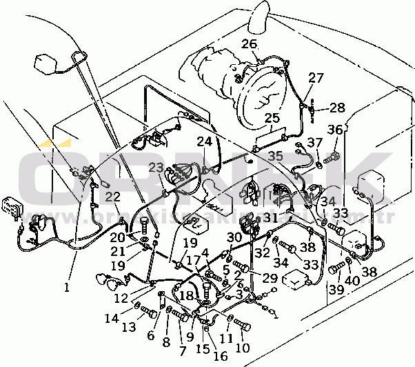 Komatsu PC200LC-6S S/N 80001-UP WIRING (MAIN HARNESS) (AUTO GREASE SUPPLY SYSTEM)(#88000-94998)