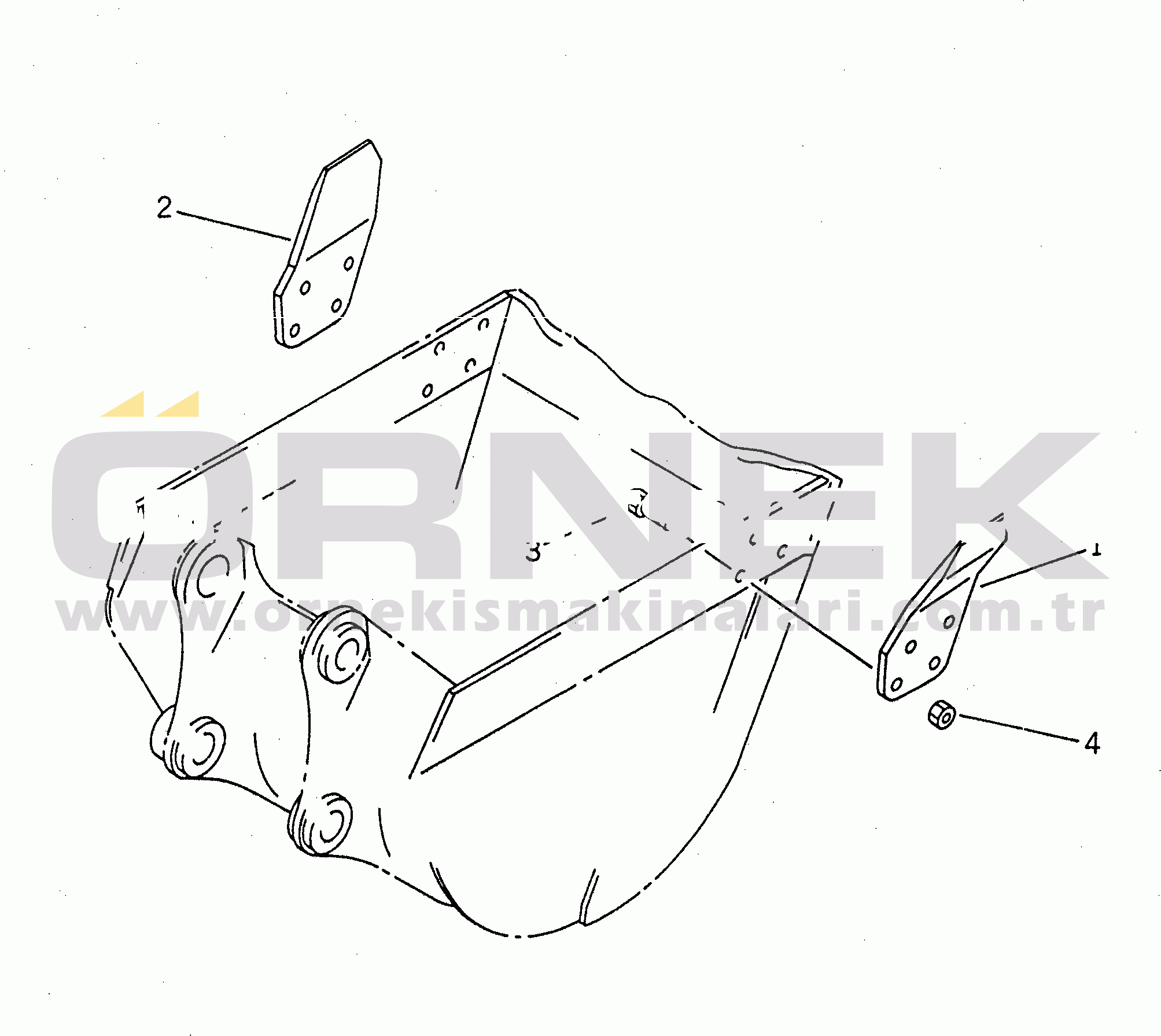 Komatsu PC200LC-7 S/N 200001-UP (Overseas Version) SIDE CUTTER (FOR BUCKET)
