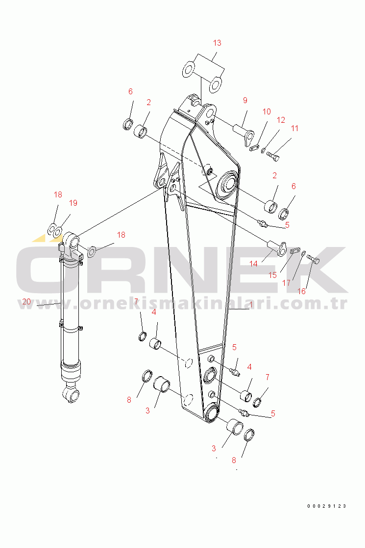 Komatsu PC200LC-8 S/N 300001-UP (ecot3) ARM (2.4M) (500 HOURS GREASING TYPE)