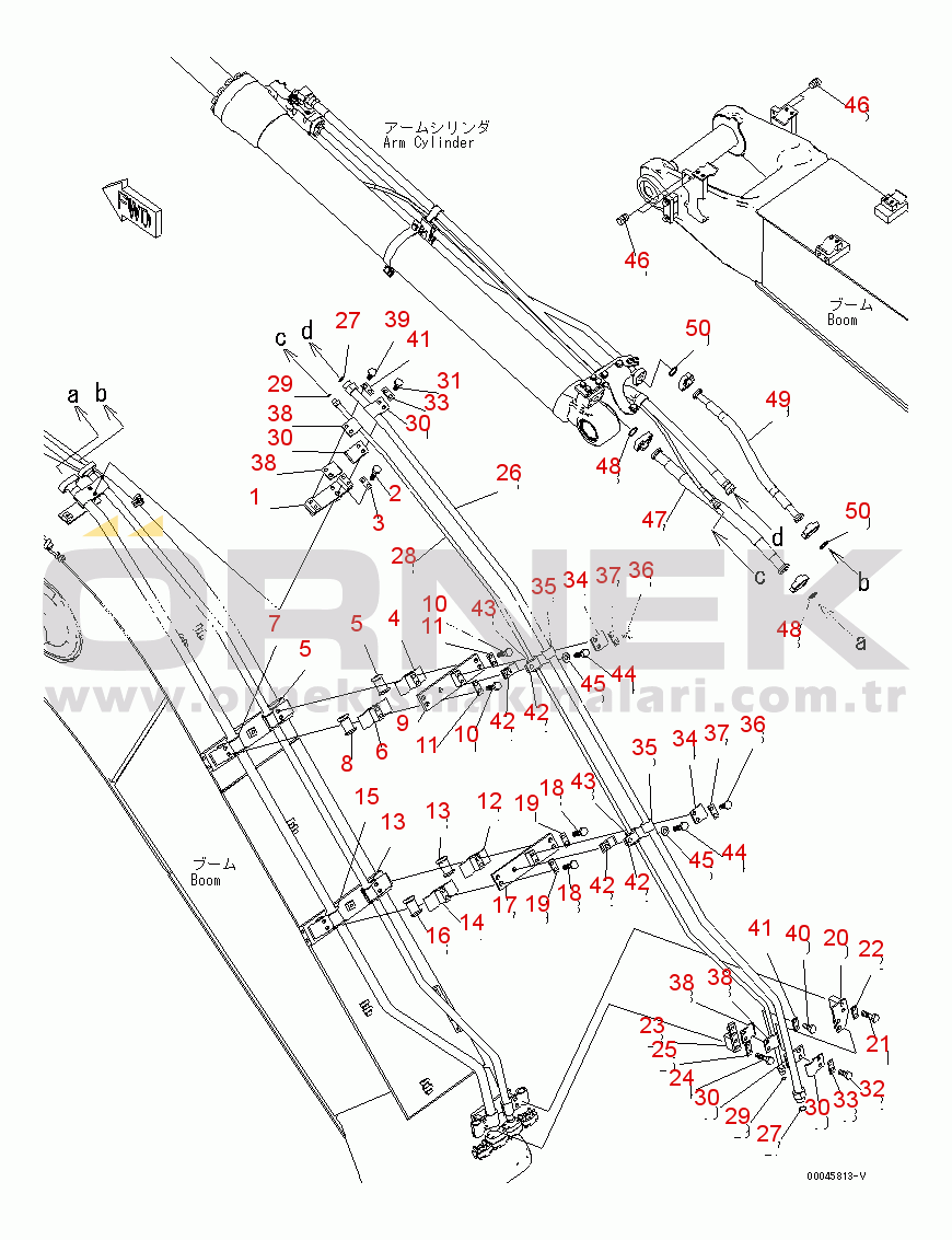 Komatsu PC200LC-8 S/N 310001-315645 BOOM (ARM LOCK VALVE LINE)(#310001-)