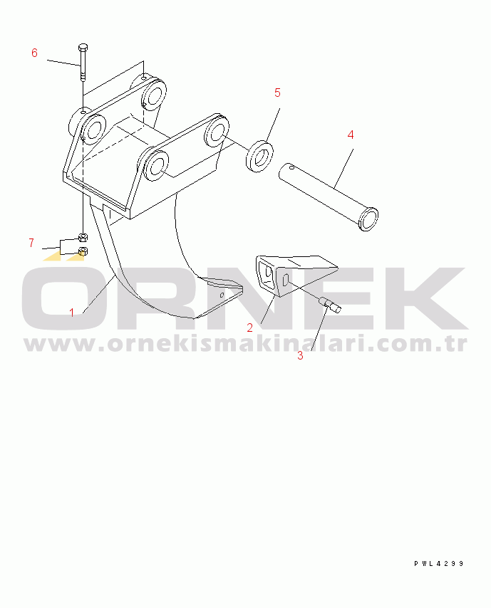 Komatsu PC200LC-8 S/N 310001-315645 SINGLE SHANK RIPPER(#310001-)