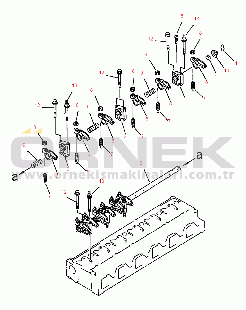 Komatsu PC200-5/LC-5 S/N A70001-UP ROCKER ARM